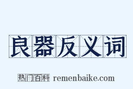良器反义词是什么意思的图片
